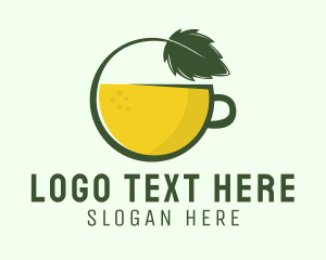 Green Tea - Herbal Citrus Tea Cup logo design