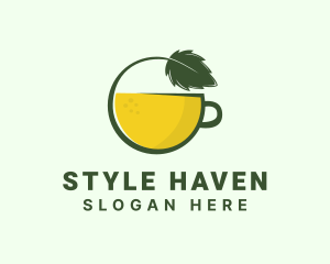 Herbal Citrus Tea Cup logo design