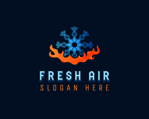 HVAC Air Conditioning Thermal logo design