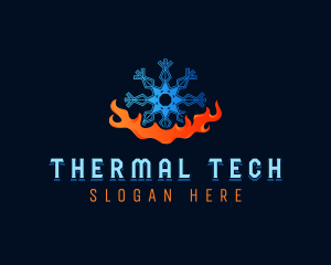 HVAC Air Conditioning Thermal logo design