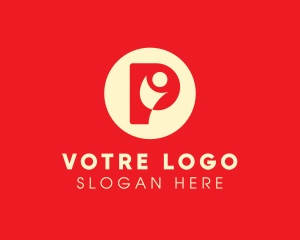 Commercial - Marketing Person Letter P logo design