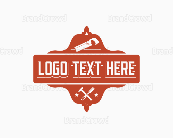 Handyman Woodwork Tools Logo