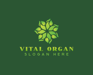 Organic Floral Leaf logo design