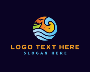 Wave - Travel Vacation Wave logo design