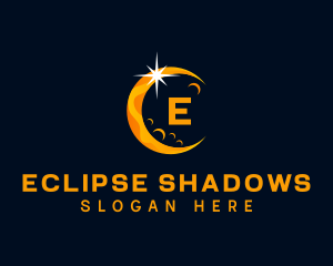 Lunar Eclipse Moon logo design