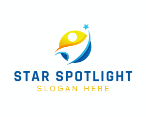 Human Star Success logo design