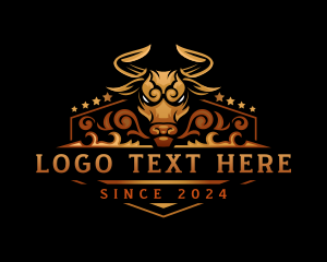 Cattle - Wild Bull Horn logo design