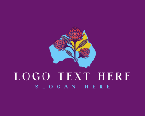 Botanical - Australia Botanical Flower logo design