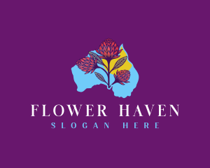 Australia Botanical Flower logo design