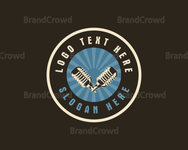 Microphone Talk Show Podcast Logo
