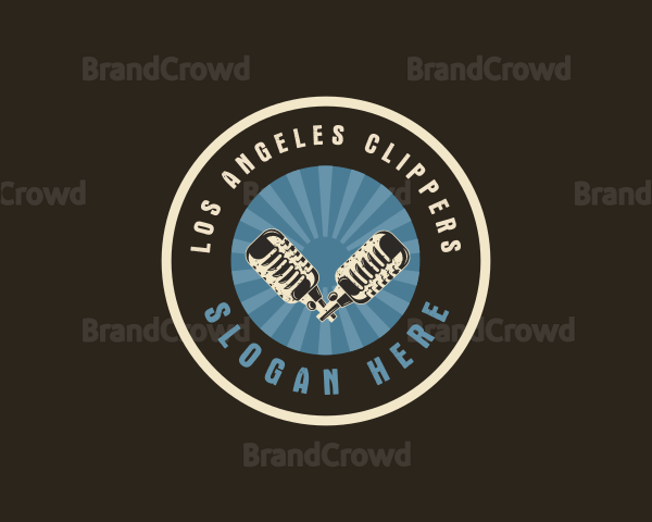 Microphone Talk Show Podcast Logo