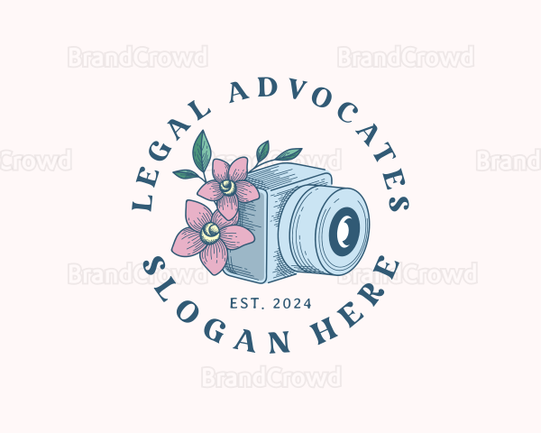 Flower Photography Camera Logo