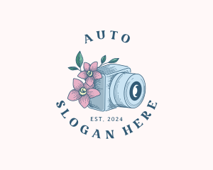 Flower Photography Camera Logo