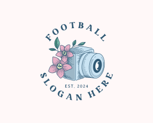 Flower Photography Camera Logo