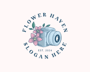 Flower Photography Camera logo design