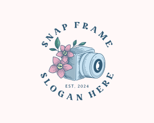 Flower Photography Camera logo design