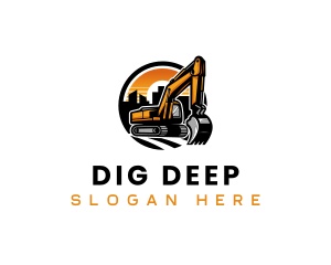 Industrial Excavator Machine logo design