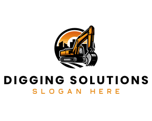 Industrial Excavator Machine logo design