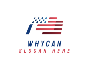 Patriotic American Flag Logo