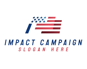 Campaign - Patriotic American Flag logo design