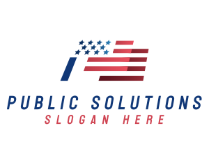 Government - Patriotic American Flag logo design