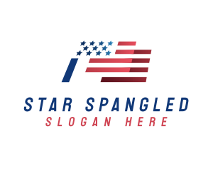 American - Patriotic American Flag logo design