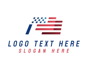 Patriotic American Flag Logo
