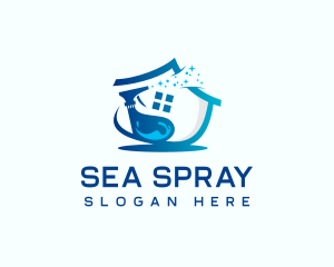 Home Disinfection Cleaning logo design