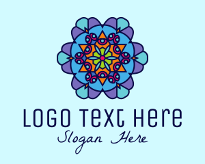 Home Decor - Floral Decoration Tile logo design