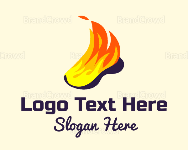 Flaming Sneaker Shoe Logo