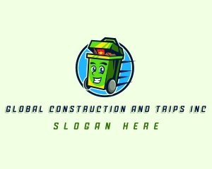 Trash Bin Recycling Logo