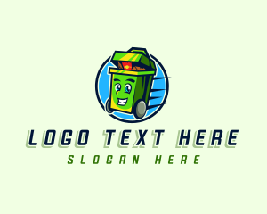 Character - Trash Bin Recycling logo design