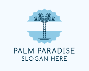 Newspaper Palm Tree logo design