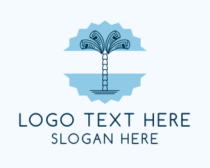Blogging - Newspaper Palm Tree logo design