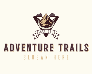 Mountain Peak Hiking logo design