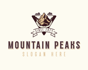 Mountain Peak Hiking logo design