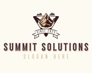 Mountain Peak Hiking logo design