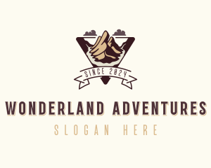 Mountain Peak Hiking logo design