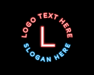 Night Life - Neon Light Restaurant logo design