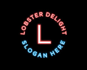 Neon Light Restaurant logo design