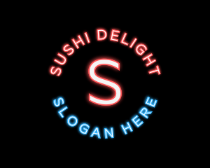 Neon Light Restaurant logo design