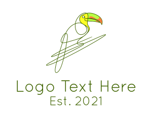 Winged - Wild Tropical Toucan logo design