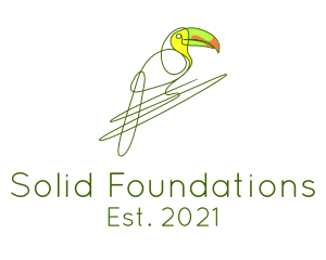 Animal Conservation - Wild Tropical Toucan logo design