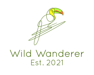 Wild Tropical Toucan logo design