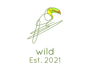 Wild Tropical Toucan logo design
