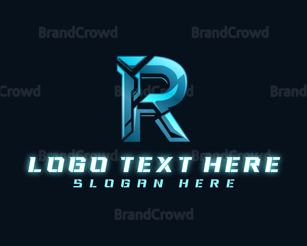 Technology Cyber Letter R Logo