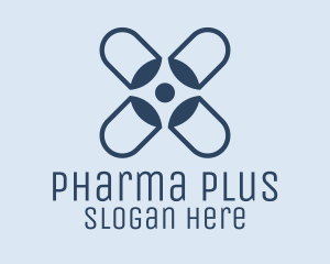 Drugs - Blue Capsules Pharmacy logo design