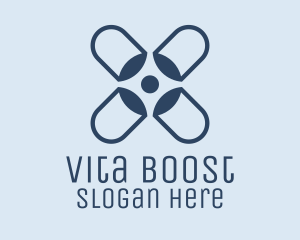 Vitamin - Blue Capsules Pharmacy logo design