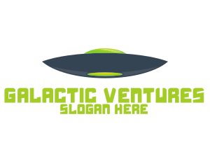 Sci Fi - Blue & Green UFO logo design