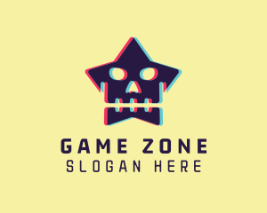 Gaming Star Skull logo design